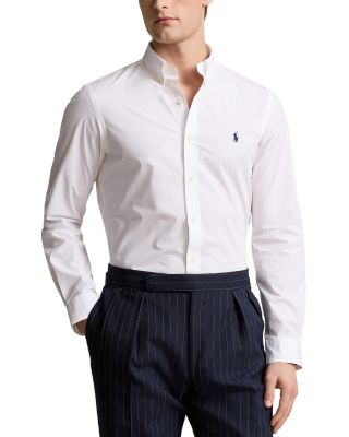 Slim Fit Long Sleeve Poplin Button Down Shirt