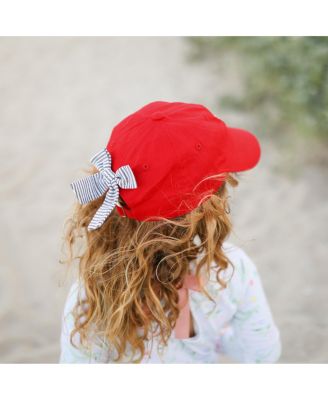 Girls' Officially Licensed Georgia Bow Baseball Hat - Baby, Little Kid, Big Kid