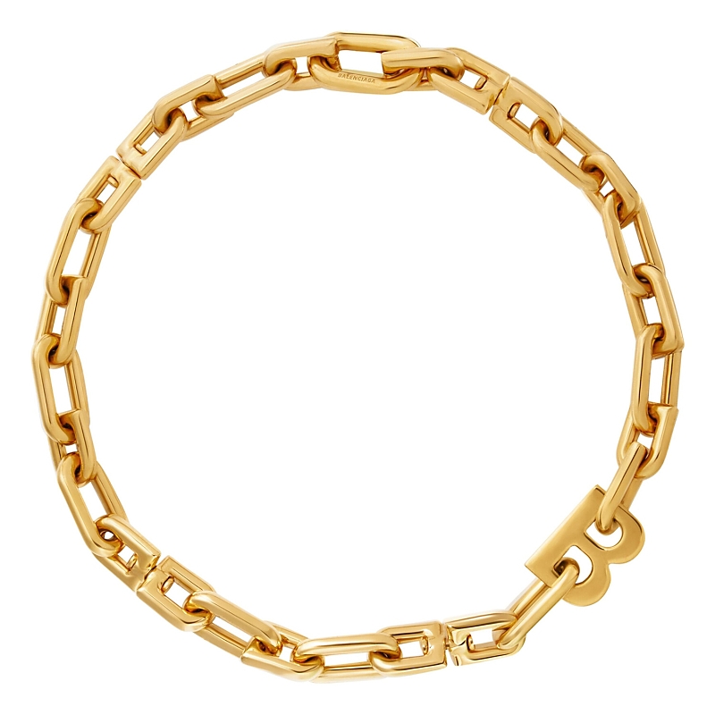 Balenciaga B Chain Thin Necklace