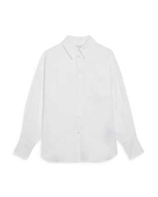 Toloca Linen Oversized Long Sleeve Shirt