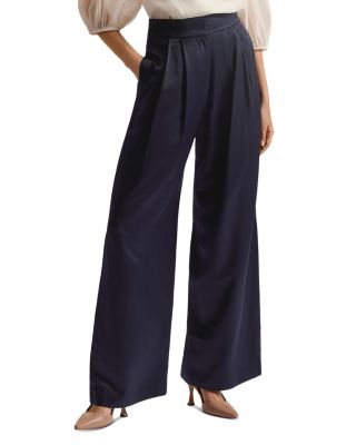 Teerut Satin Tailored Wide Floor Length Trousers