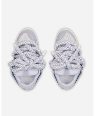  Women's Curb Sneakers in Leather with Snake Laces