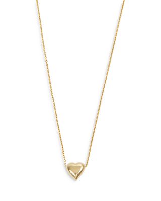Argento Vivo - 18K Gold Plated Sterling Silver Heart Pendant Necklace, 16"-18"
