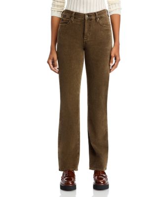 Parkway High Rise Straight Leg Jeans in Marshland Green
