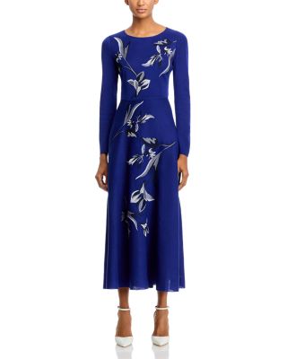 Embroidered Knit Maxi Dress