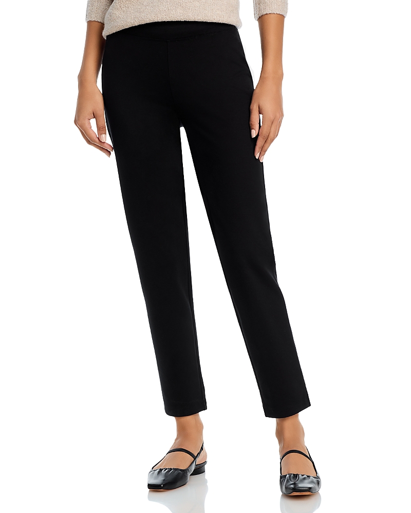 Eileen Fisher Slim Ankle Pant In Black In Black