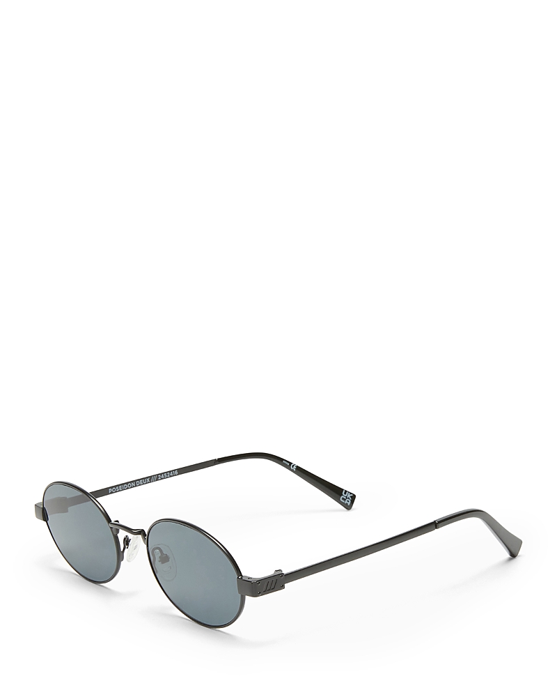 Le Specs Poseidon Deux Oval Sunglasses, 52mm In Matte Black