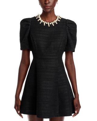 Faux Pearl Tweed Mini Dress - Exclusive
