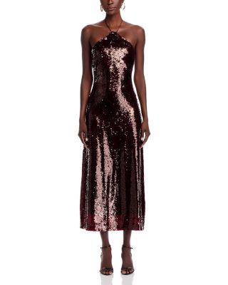 Stacey Sequined Halter Dress
