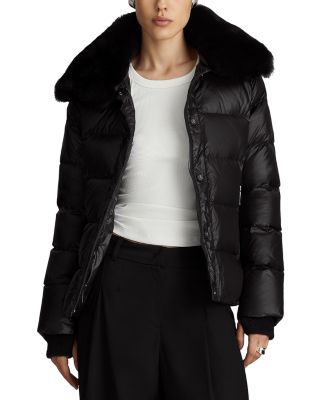 Vera Shearling Trim Down Coat