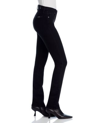 Kimmie Mid Rise Straight Jeans in Rinse Black