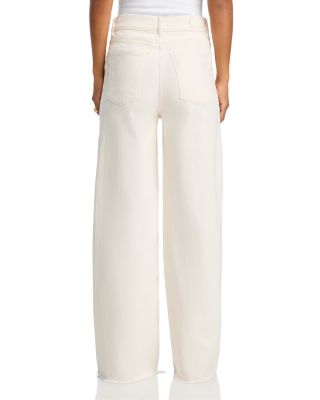 Hepburn High Rise Wide Leg Jeans in Eggshell