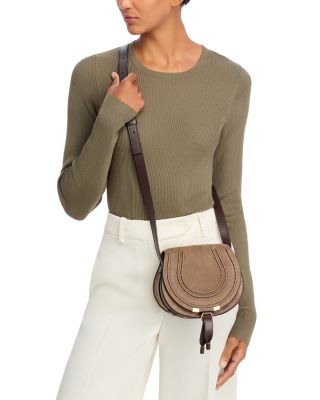 Marcie Small Suede Saddle Bag