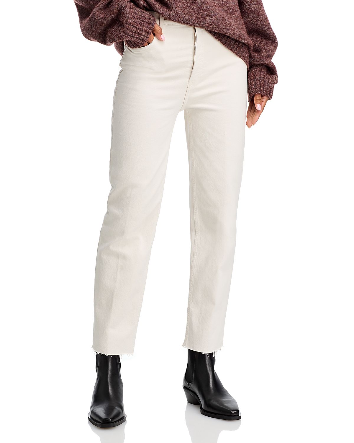Re/Done 70s Stove Pipe High Rise Straight Ankle Jeans