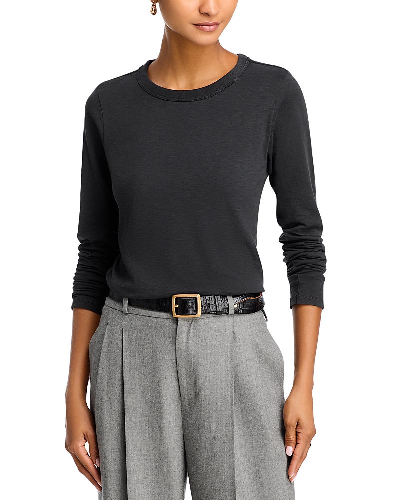 Rag & Bone Long-sleeve Crewneck Tee In Black