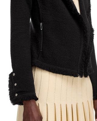 Fringe Mix Knit Jacket