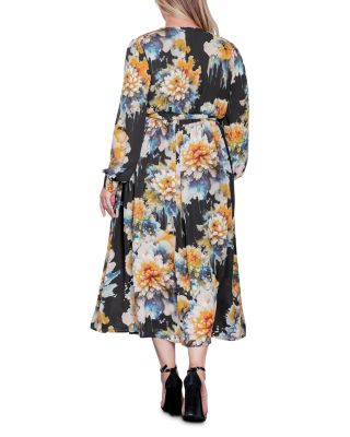 Plus Size Wrap Maxi Dress