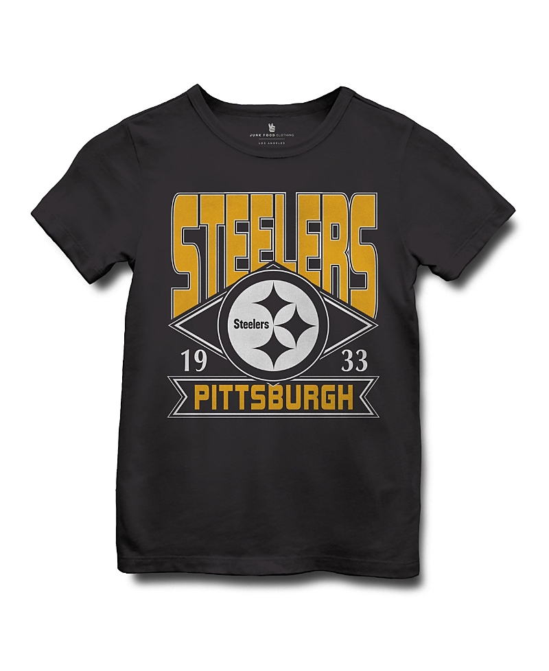 Junk Food Clothing Unisex Nfl Pittsburgh Steelers Overtime Tee - Little Kid, Big Kid In Black