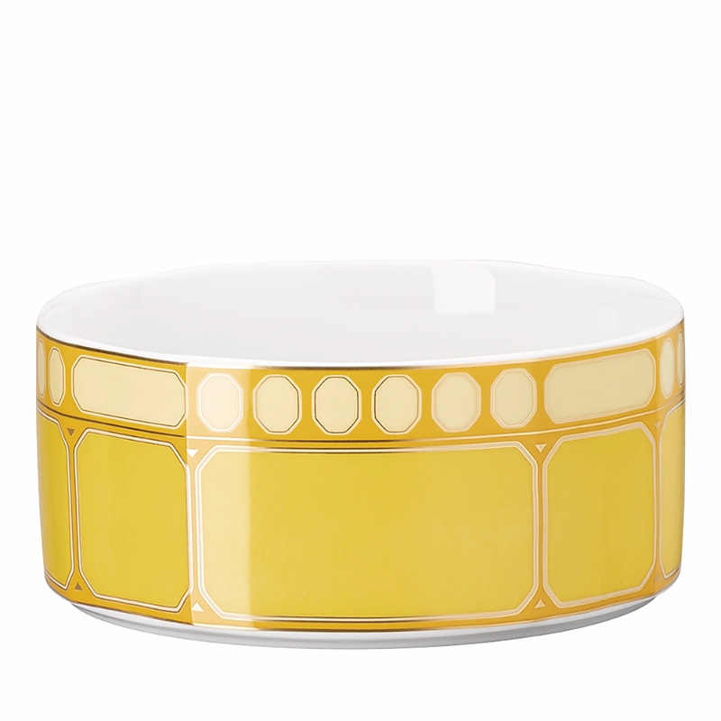 Rosenthal Swarovski Signum Cereal Bowl In Yellow