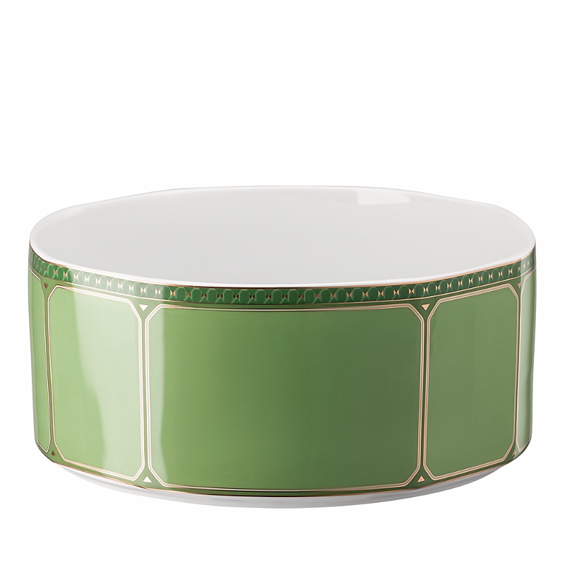 Rosenthal Swarovski Signum Open Vegetable Bowl In Fern Green In Green