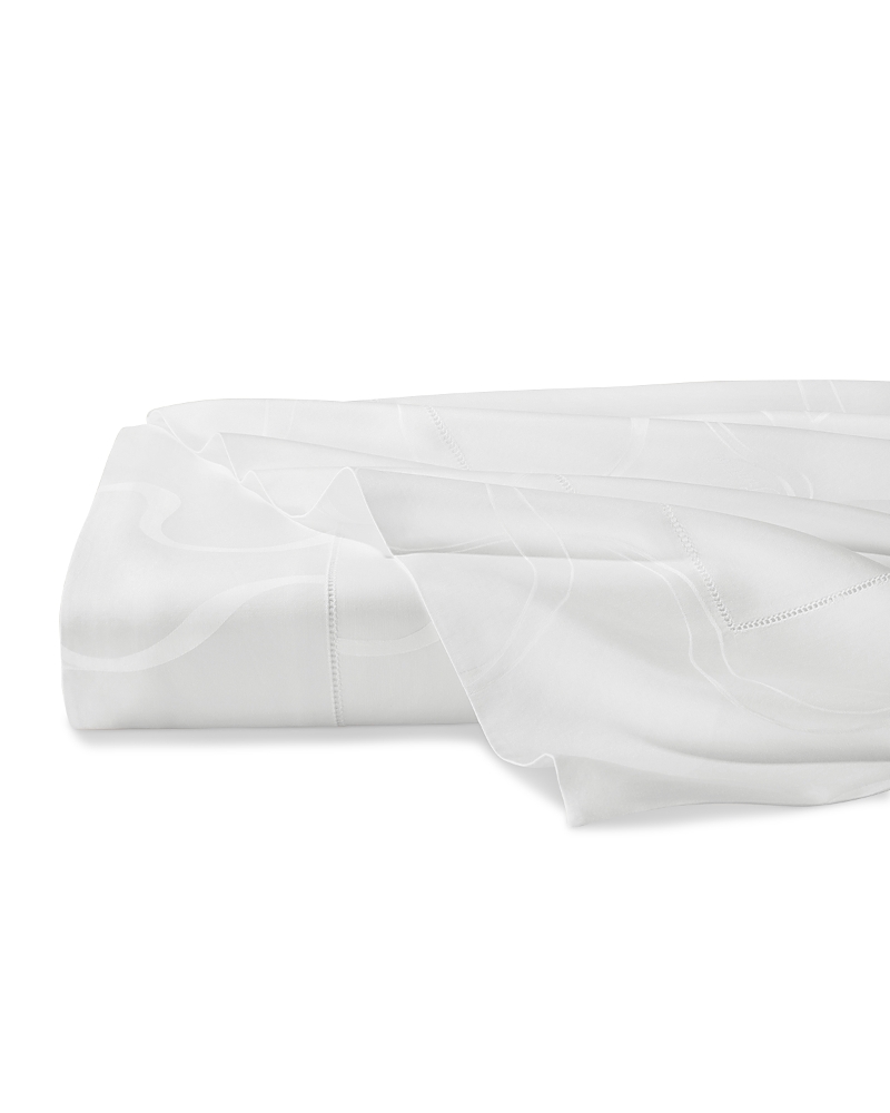 Pratesi Vittoria Flat Sheet, Full Queen In White