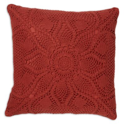 Olivia Crocheted Decorative Pillow, 20&amp;quot; x 20&amp;quot;