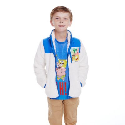 Boys' SpongeBob SquarePants x Bikini Bottom Buddies Sherpa Jacket with Printed Patch Pocket - Little Kid
