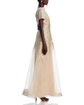 Metallic Organza Gown