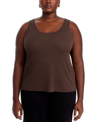 Stretch Silk Jersey Scoop Neck Tank