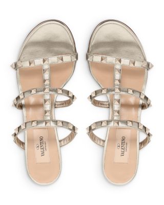 Women's Rockstud Block Heel Slide Sandals