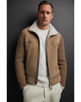 Mixed Media Zip Front Jacket