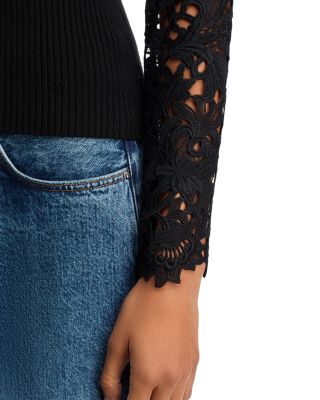 Marcelena Lace Sleeve Sweater