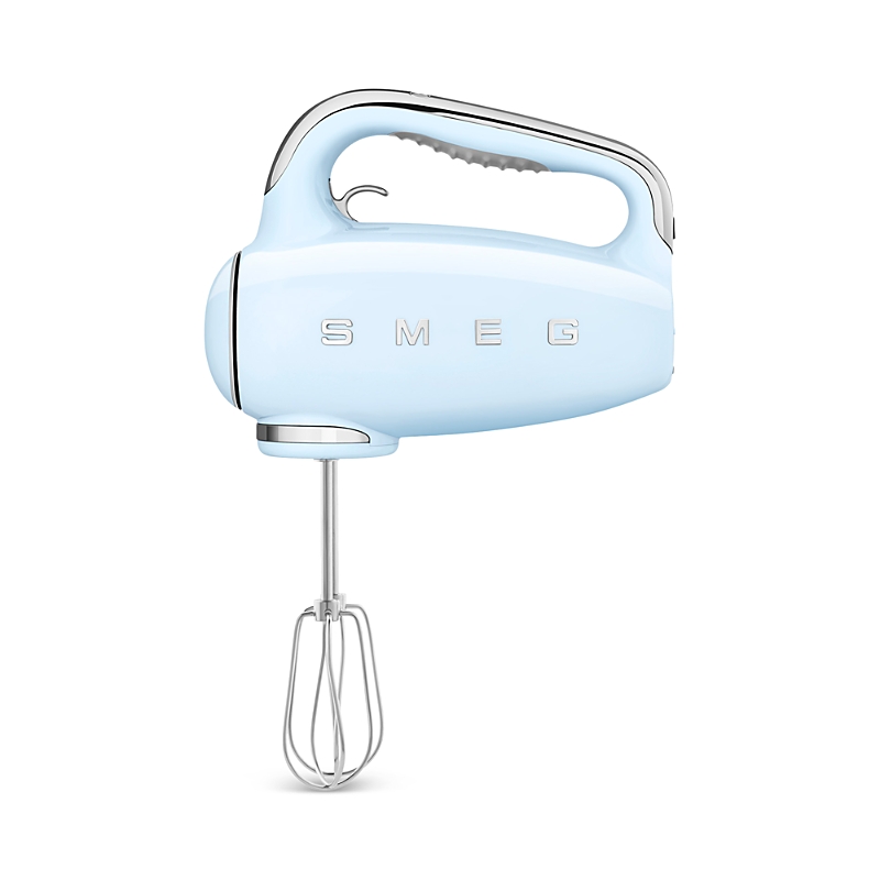 Smeg Logo-plaque Stainless Steel Electric Beater In Pastel Blue