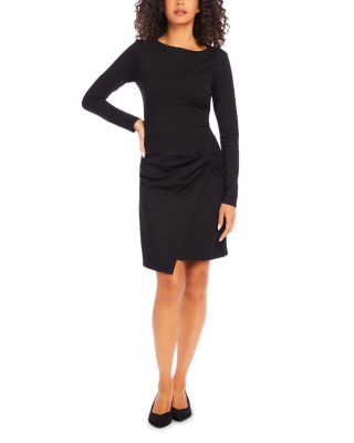 Karen Kane - Pleated Faux Wrap Dress