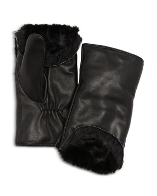 Zip Top Faux Fur Mittens