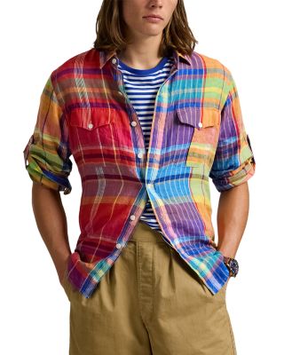 Polo Ralph Lauren Classic Fit Plaid Linen Shirt