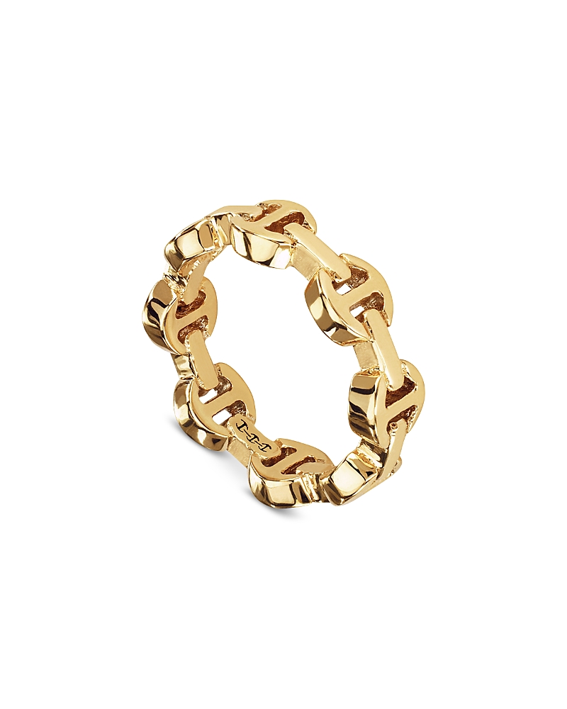 HOORSENBUHS 18K YELLOW GOLD HERITAGE CHAIN LINK RING
