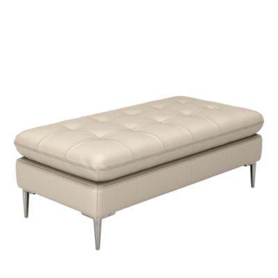 Corsica Leather Cocktail Ottoman