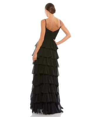 Sleeveless Gown with Ruffled Skirt