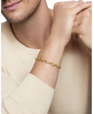 Men's DY Madison&reg; Chain Bracelet in 18K Yellow Gold, 6mm