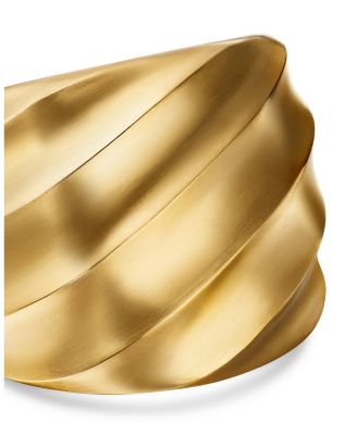 18K Yellow Gold Cable Edge Statement Ring