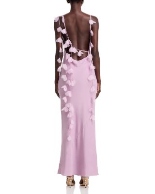 Nymeria 3D Floral Open Back Gown