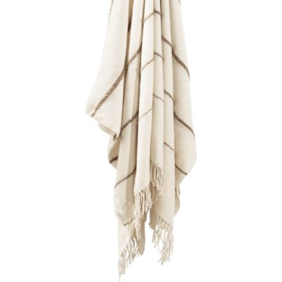 Amelia Boucle Stripe Alpaca Throw