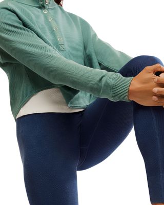 Henley Style Oversized Long Sleeve Tee