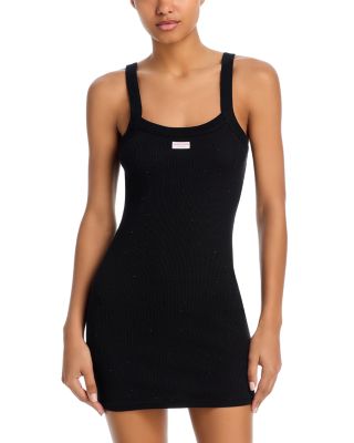 Alexander Wang - Crysal Hotfix Waffle Cami Dress