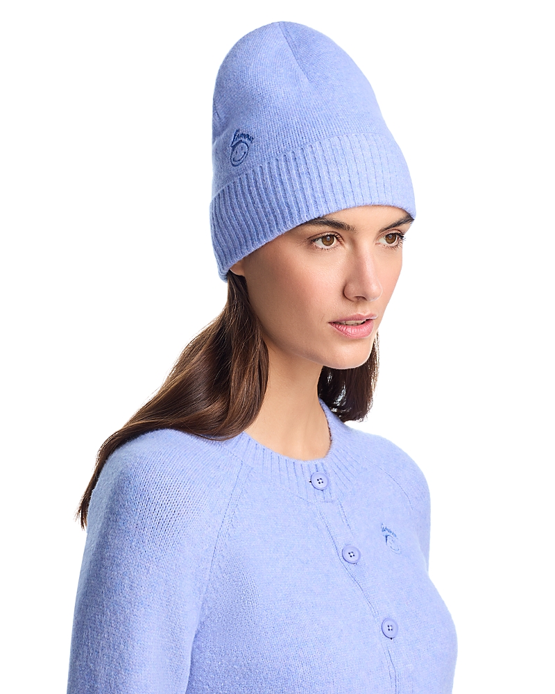 Cinq À Sept Cinq A Sept Embroidered Beanie In Pale Iris