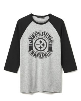 Junk Food Clothing - Unisex NFL Pittsburgh Steelers Elite Raglan Tee