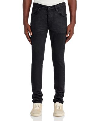 3-D Resin Skinny Fit Jeans in Black Repair