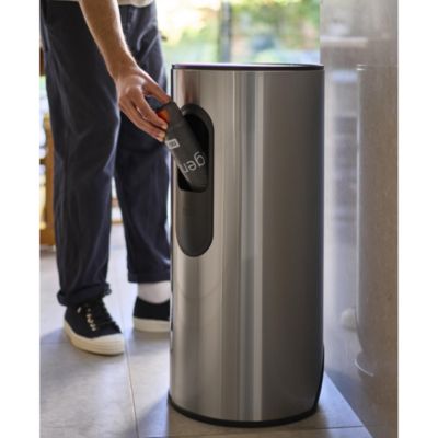 Arc 30 Liter Slimline Pedal Trash Can With Liner Pocket