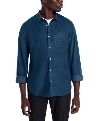 Officine Générale - Cotton Blend Corduroy Garment Dyed Button Down Shirt